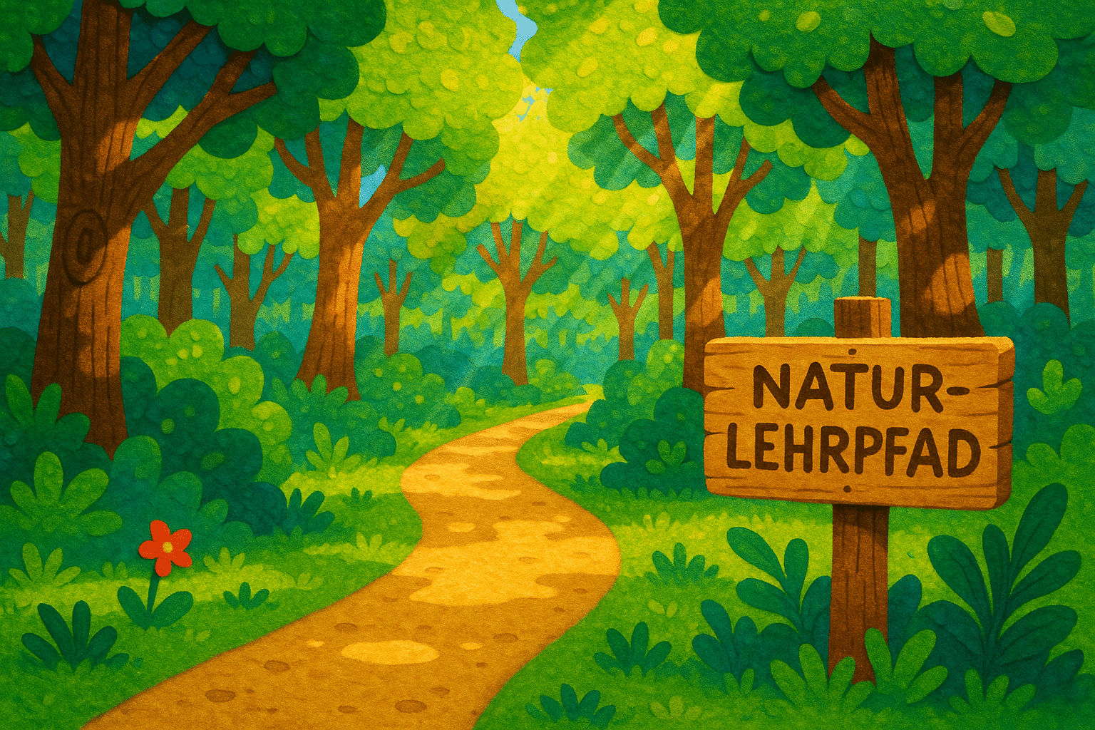 Wanderweg im Forst Hagen Ahrensburg mit Naturlehrpfad und Waldkulisse